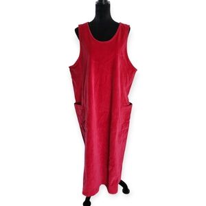 Denim&Co Red Sleeveless Jumper Maxi Dress